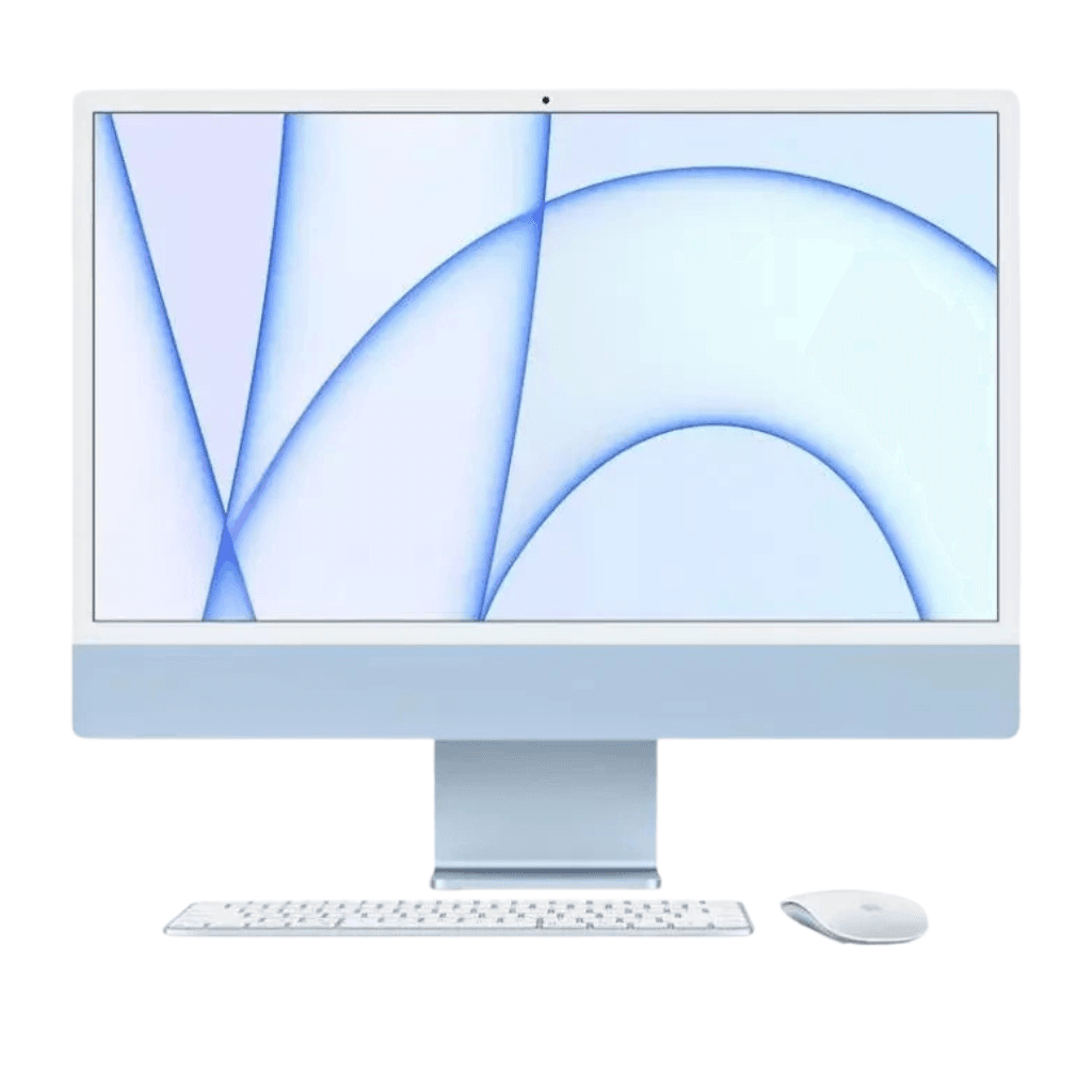 6 iMac 24″ (2021) – Apple M1 | 16GB RAM | 1TB SSD – Blue - Afbeelding 1